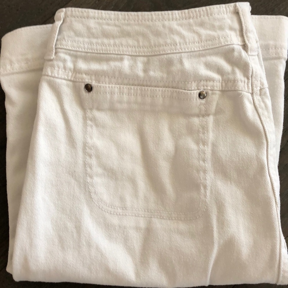 White jean skirt